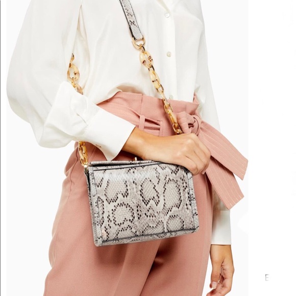 Topshop Handbags - Topshop Shaw Crocodile Shoulder Bag